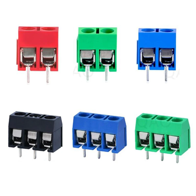 68/135/pcs / box KF301- 2P/3p screw 5.0mm terminal block 2 Pin 3 Pin Spliceable pcb terminal block Connector