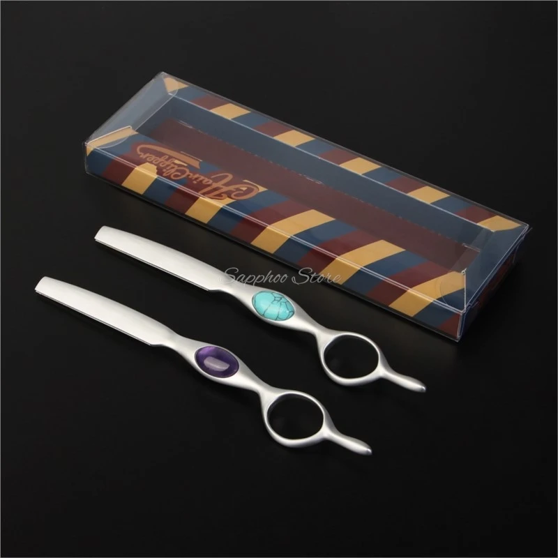 1 قطعة شفرات تحفيف الشعر مع شفرة برو سبائك الزنك الفيروز جمشت صالون الحلاق شفرات حلاقة تصفيف الشعر القاطع سكين