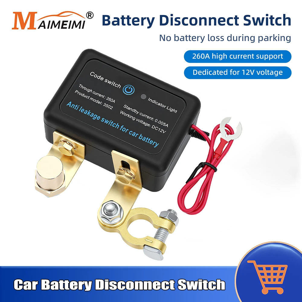 

Car Automatic Power Shut Off Switch DC 12V/24V Remote Battery Cut Off Switch For Car Truck SUV Relay Cut-Off Disconnect Switches