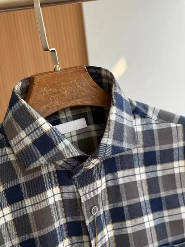 

Italian LP Wool Casual Old Money Long Sleeve Shirt