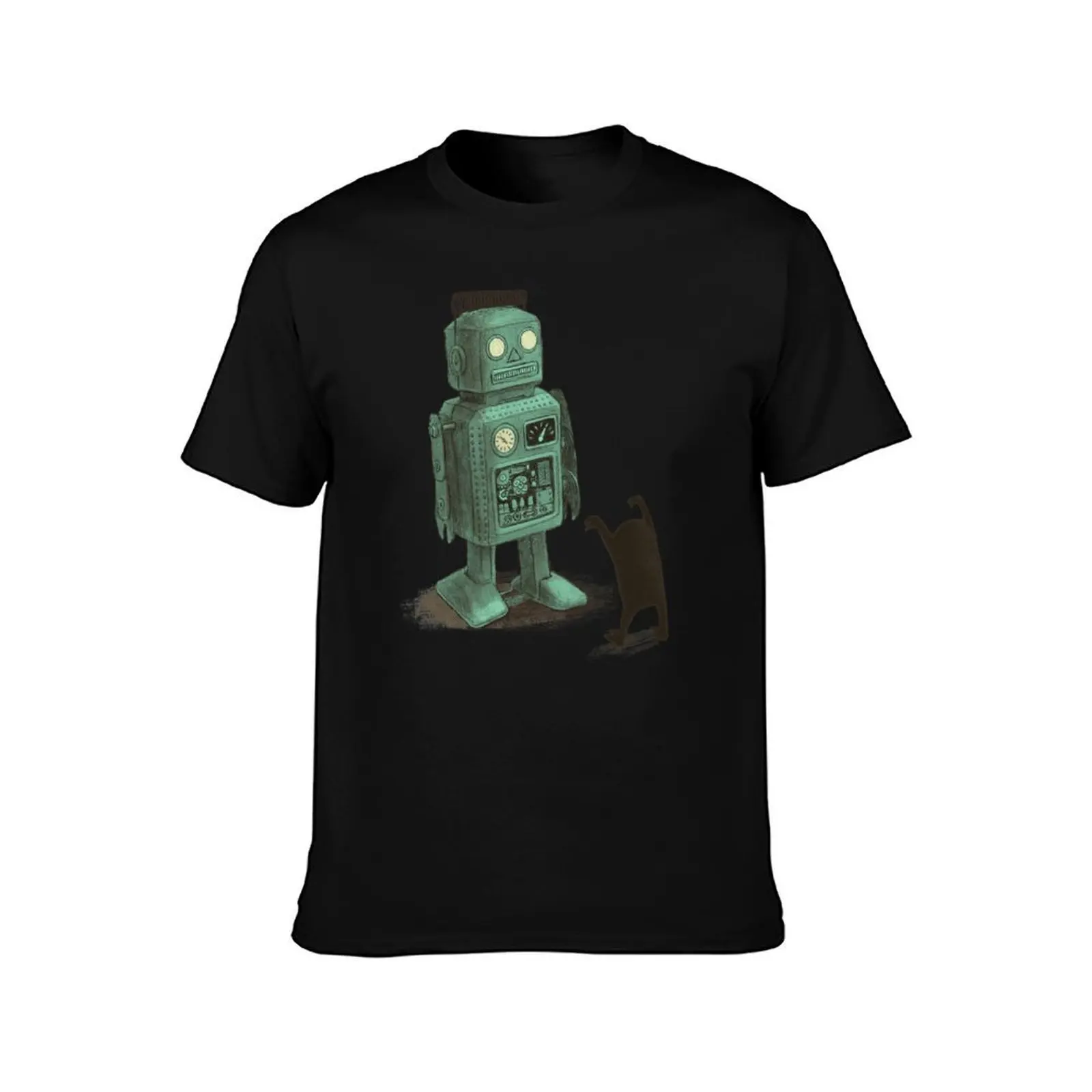 Robot Vs Alien T-Shirt Big and Tall Short Sleeve Tee T-Shirt