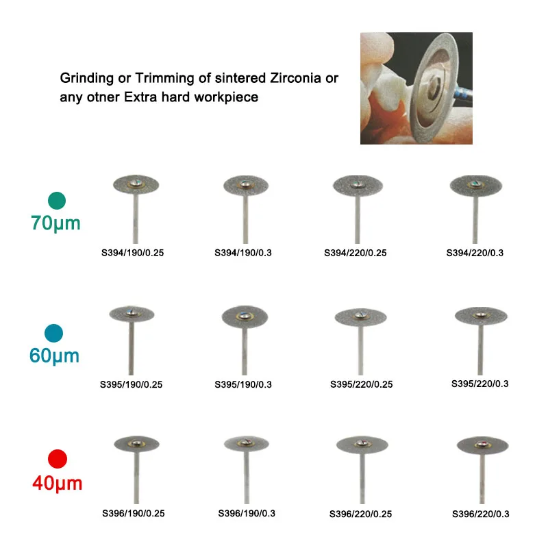 GREATLH Dental Sintered Diamond Disc Wheel Diamond Cutting Disc Teeth Polishers Dental Supplies Dentist Instrument