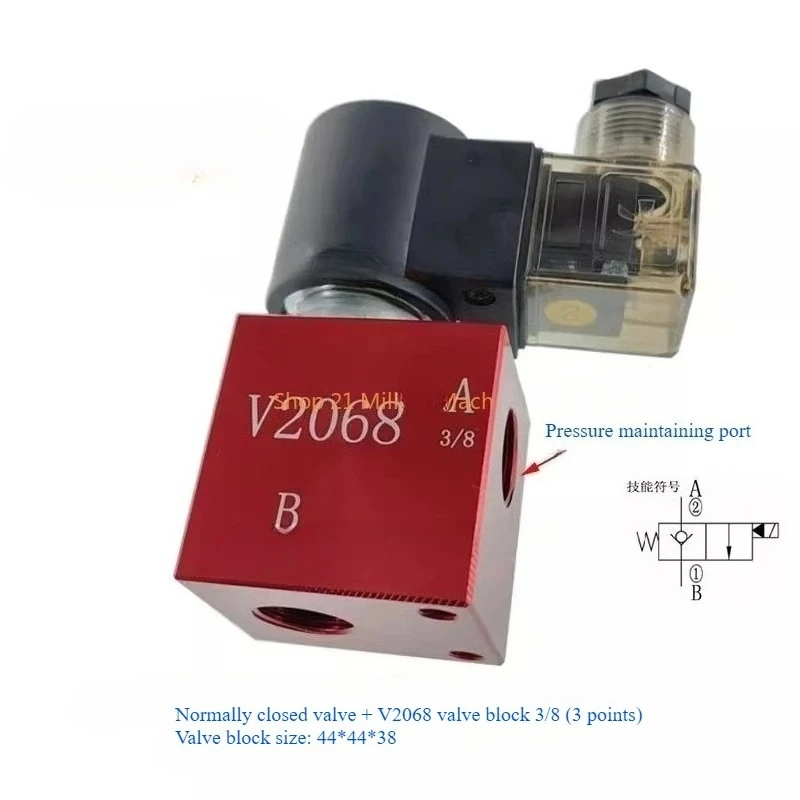 V2068 Hydraulic Solenoid Valve Manifold Block G1/4 G3/8 Thread Pressure Relief Valve Block