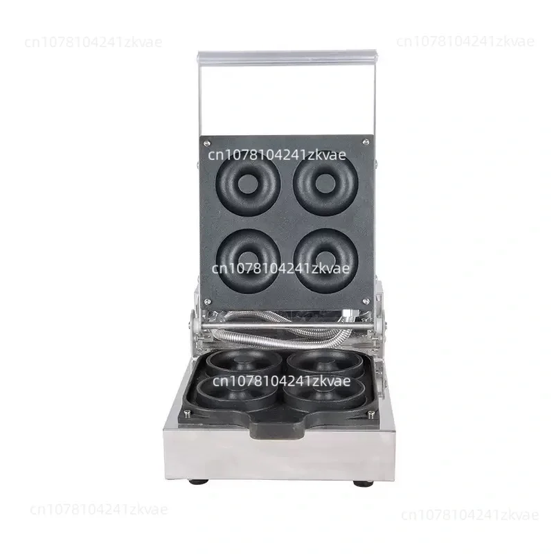 Four-Slice Donut and Muffin Maker with Double-Sided Heating for Baking Snacks