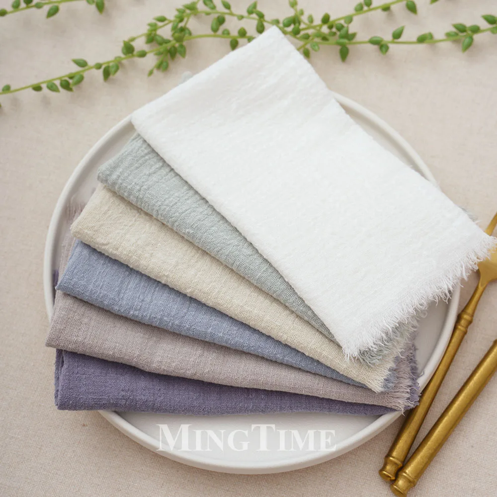 

20 шт. 42x42 см хлопчатобумажные марлевые салфетки в деревенском стиле, настольные салфетки, идеально подходящие для столовой, свадьбы, дома, рождественского декора, чайные полотенца