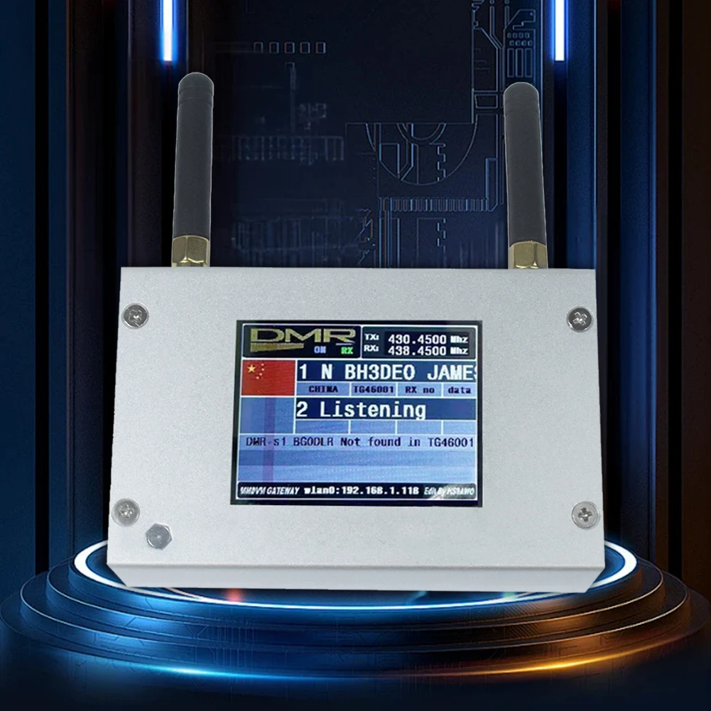 Portable Duplex MMDVM Hotspot W/ Aluminum Alloy Shell Assembled Duplex MMDVM Hotspot + Antenna Support for C4FM/DMR/DSTAR P25