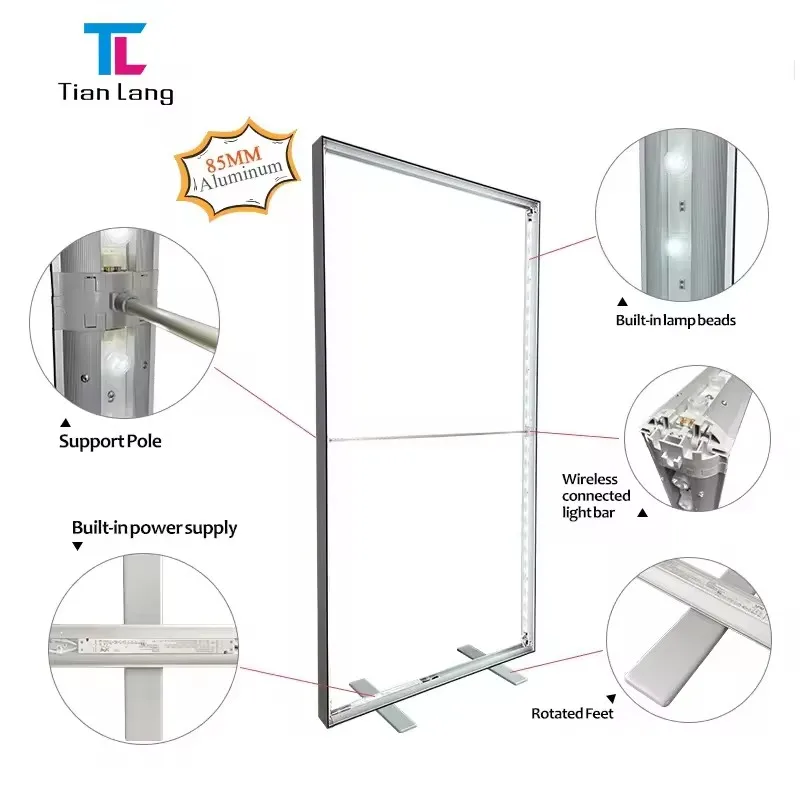 Quick Installation Portable Outdoor Light Box Billboard Foldable Light Box LED Luminous Display Light Box