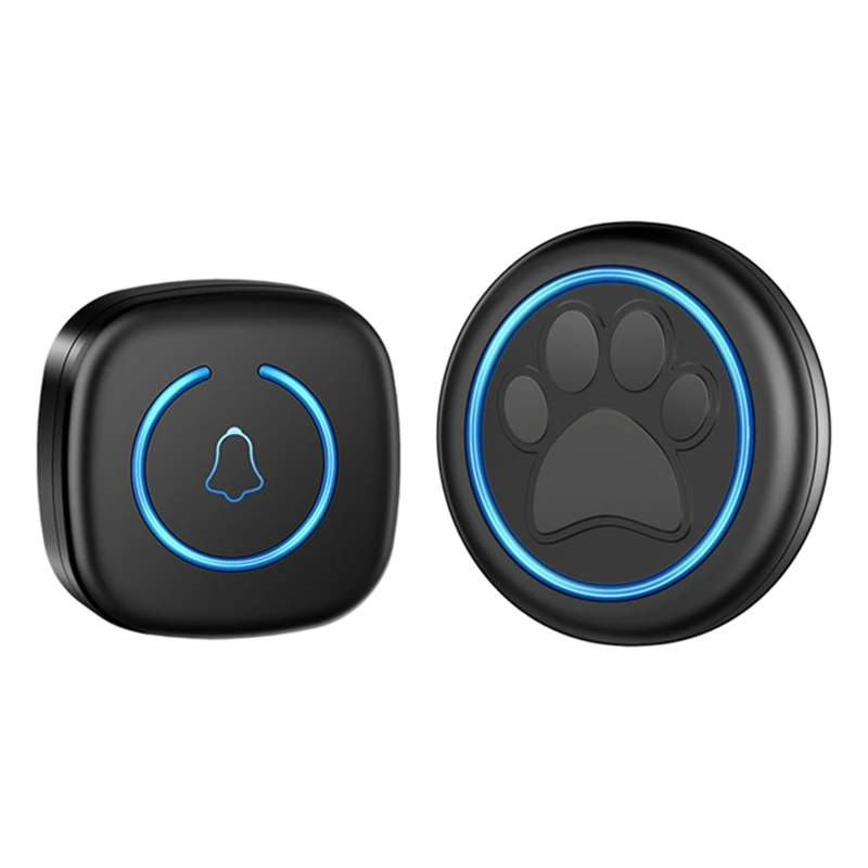 Wireless Doorbell For Cats & Dogs 300M Range 60 Songs High Volume Waterproof Smart Home Training Bell US Plug