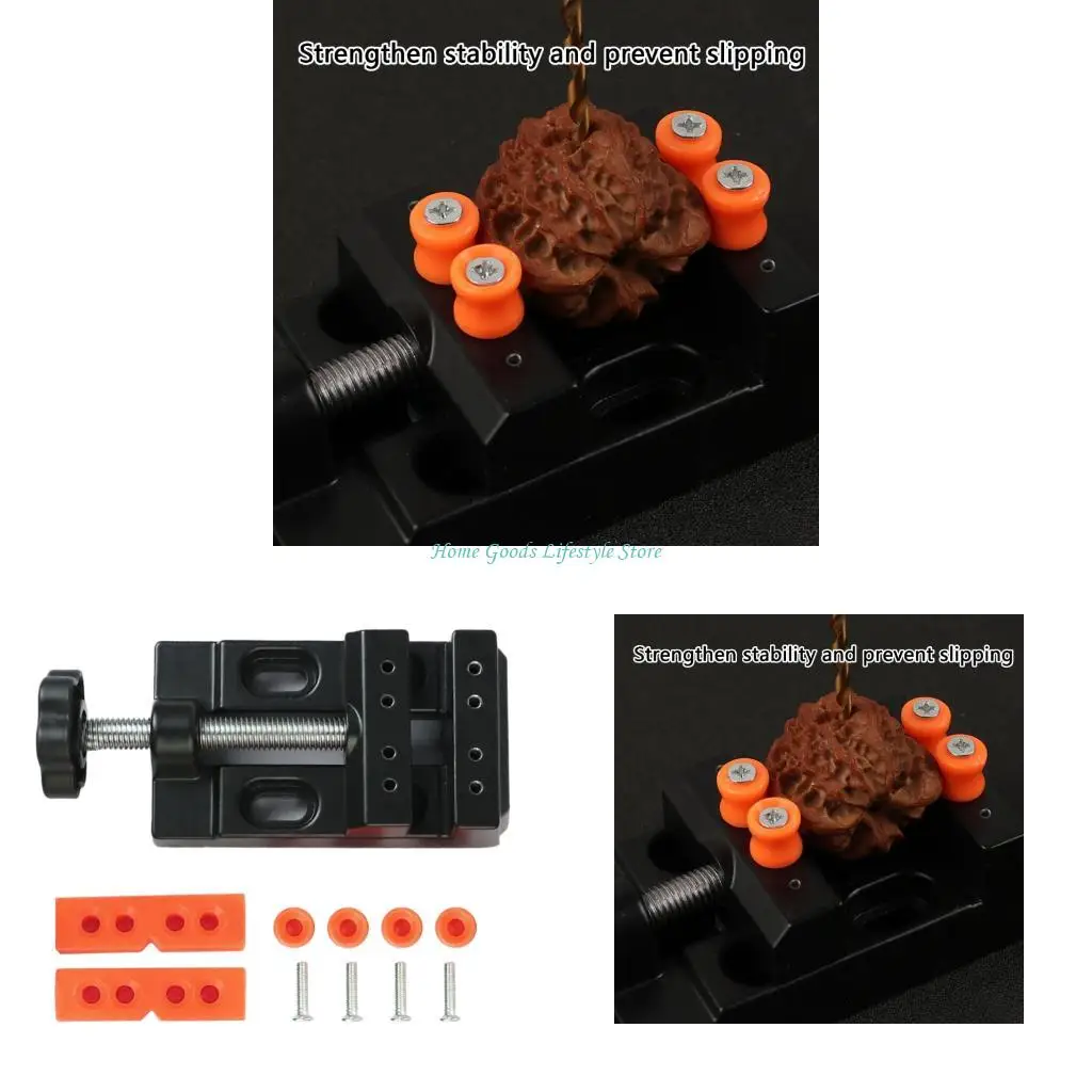 

E74E Miniature Flat Table Jaw for Benches Clamp Mini Universal Drill Press Vise Opening