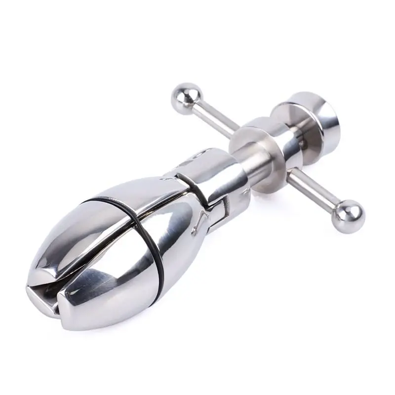 Stainless Steel Rigid Plug Anal Dilator Anal Lock Masturbator Chrysanthemum Plug Male and Female Passion Toy Adult Sex Toy