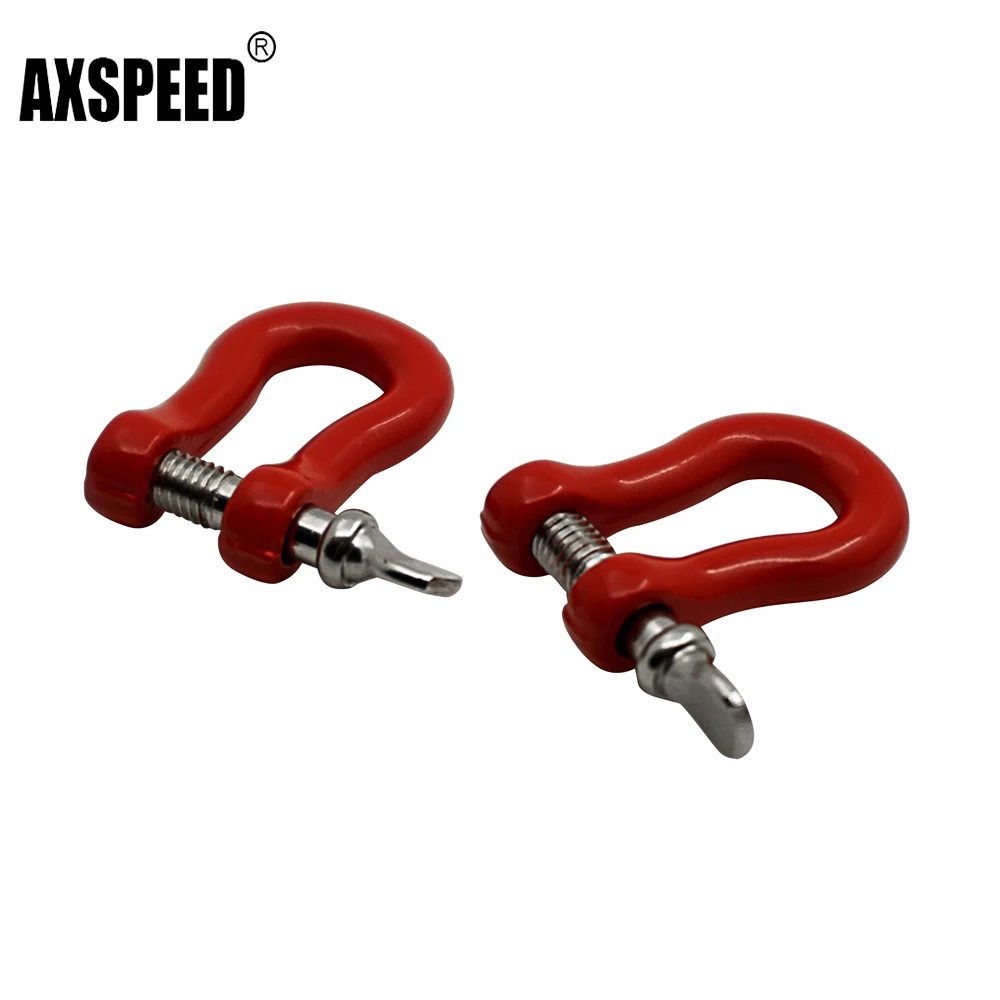 AXSPEED Alloy Shackles U Shackle Screw Pin U Type Carabiner Connector Buckle Tow For Axial SCX10 D90 1/10 RC Crawler Car Parts