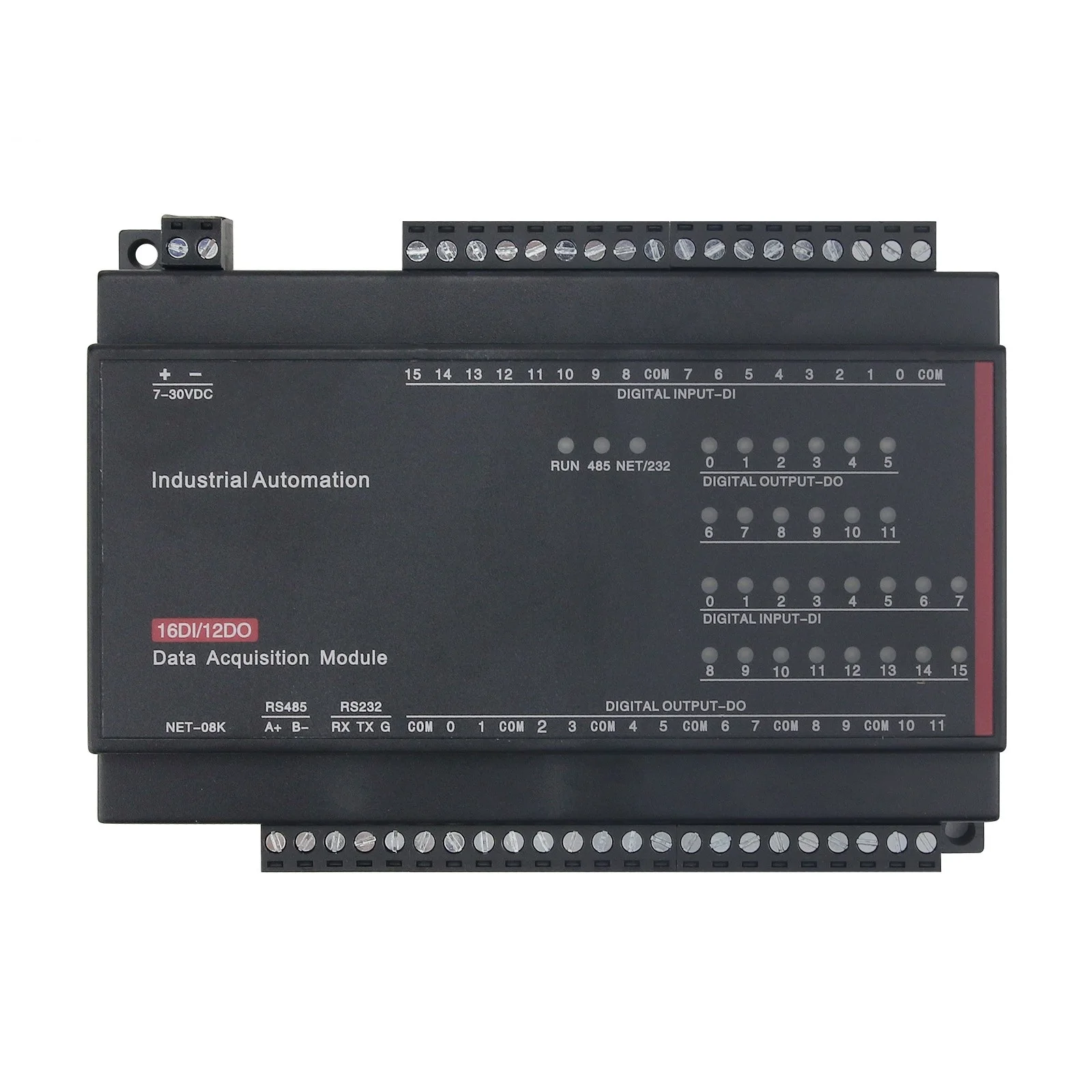 

12DO Relay Output 16DI Switch Input RJ45 Ethernet RS485+232 TCP Module Modbus Controller TCP-508K