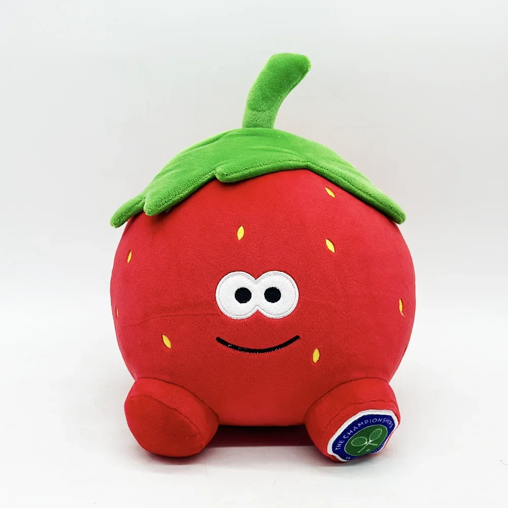 

New Cartoon Smile Fruit Wimbledon Strawberry Plush Toy Cute Simulation Pillow Dolls Stuffed Soft Toys for Children Gift