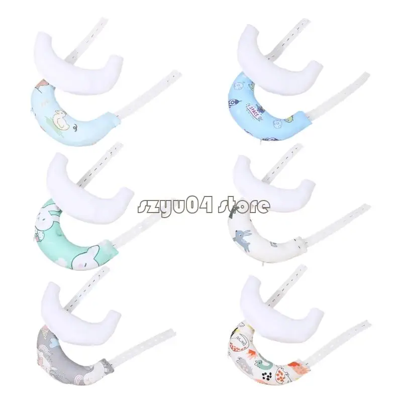 Gối Cotton 4X7D Có Vỏ Có Thể Tháo Rời Họa Tiết Hoạt Hình Gối Hỗ Trợ Cổ Cho Bé