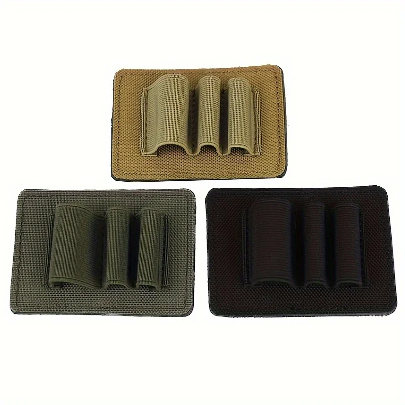 

Tactical 3 slot Elastic Tool Pouch With MOLLE Hook-and-loop Fastener Panel Designed For Storing Pens Torches And Tactical Tools