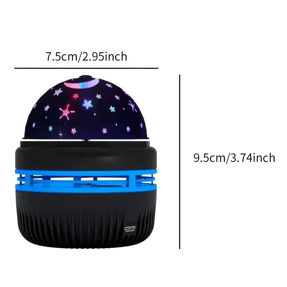 Colorful LED Starry Sky Projector Light Rotating Magic Ball Moon Star Night Light Bedroom Atmosphere Lamp For Home Decoration