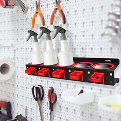 Garage Car Wash Tool Rack Wall Mounted Spray Bottle Holder Car Beauty Shop Accessories Display Auto Cleaning Detailing Tools