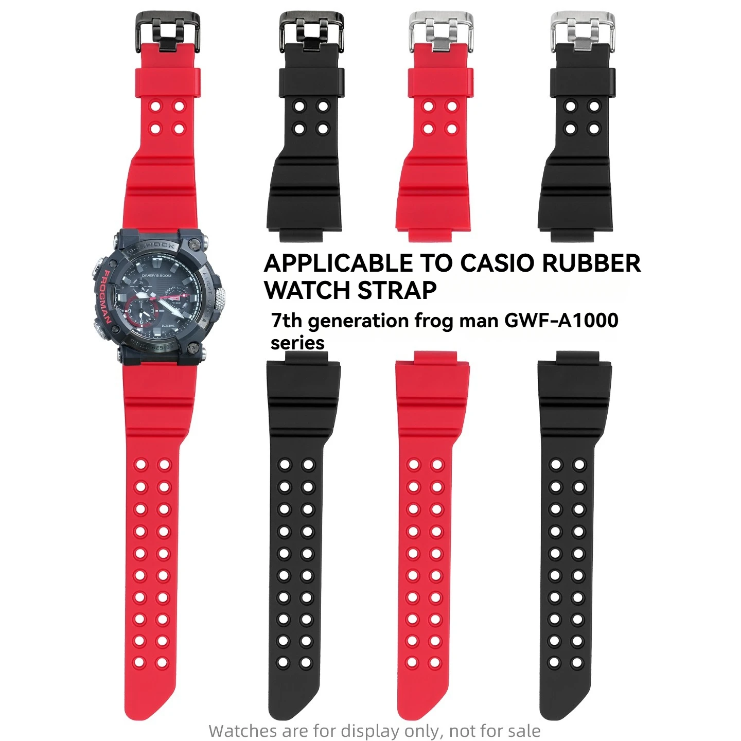 7th Gen Frogman Strap for Casio GWF-A1000 5623,Durable Rubber Band Replacement,OEM Style Resin/Silicone for Diving Watch