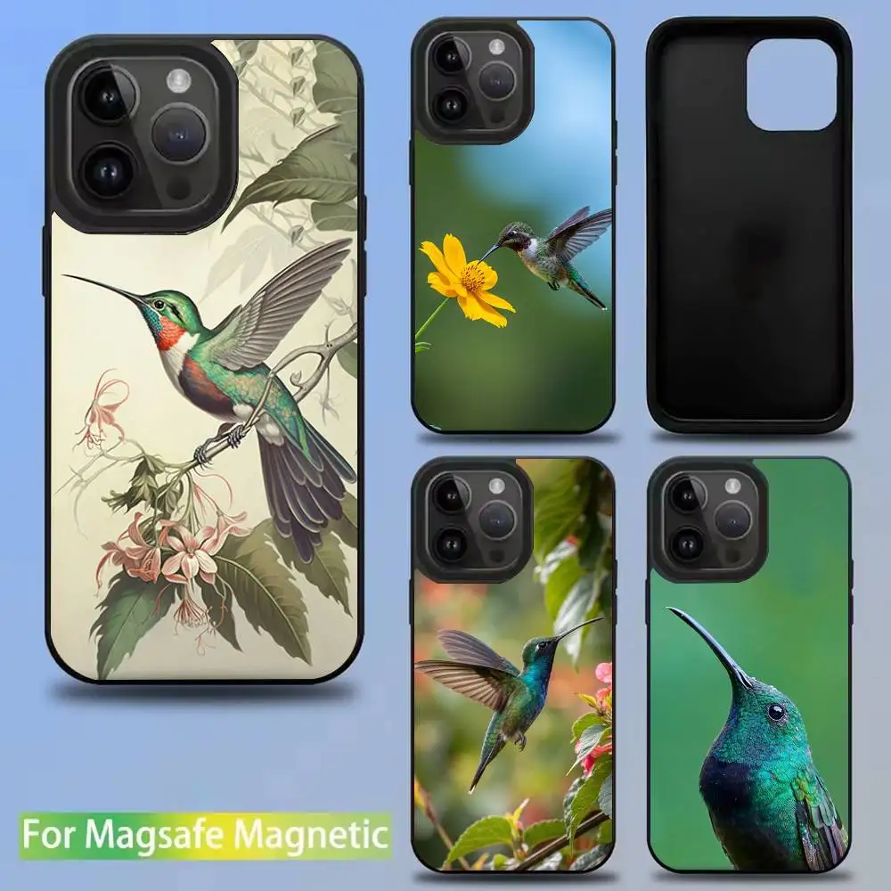

H-Hummingbird-ds Phone Case For iPhone 16,15,14,13,12,11,Pro,Max,Plus,Mini,SE New Magsafe Magnetic Wireless Charging