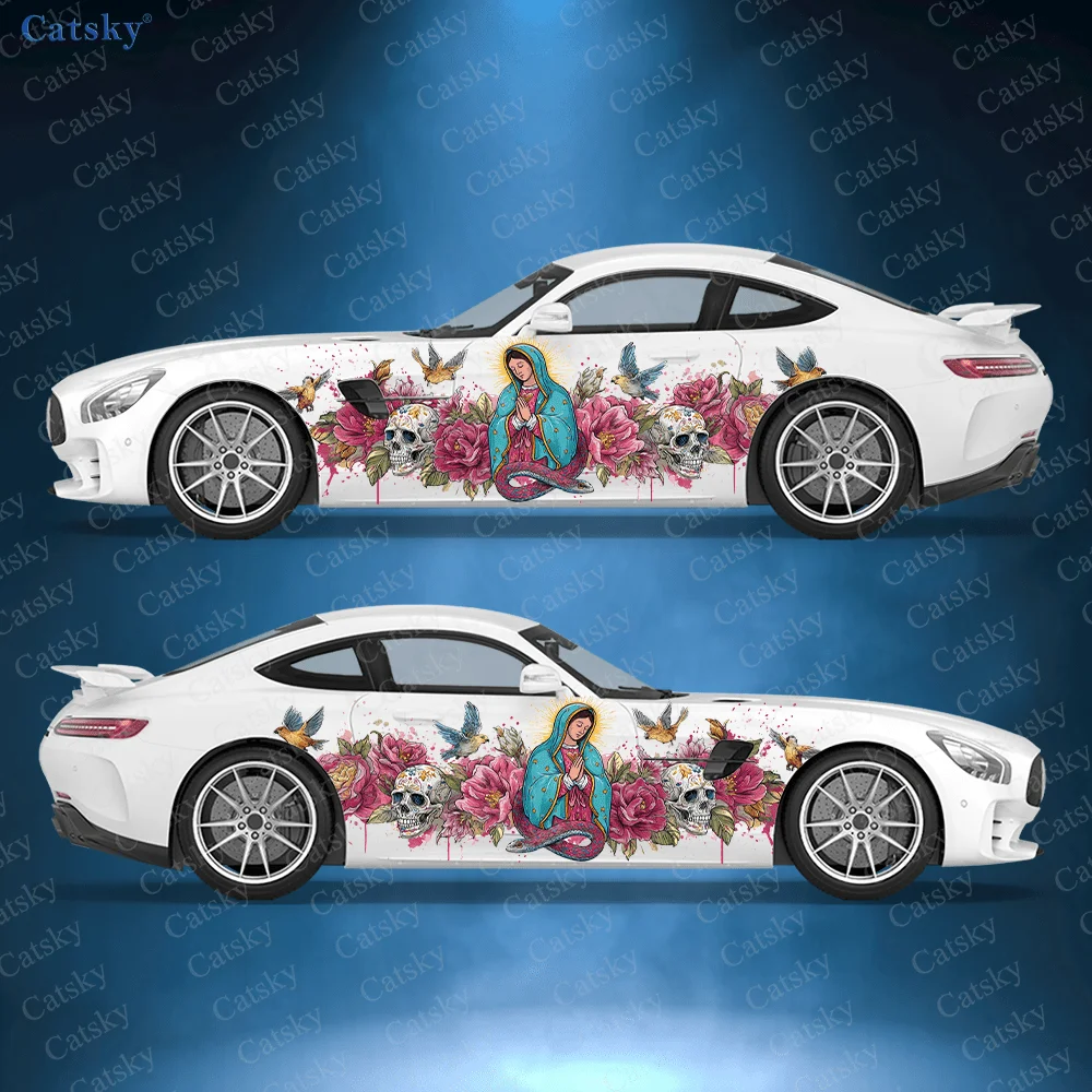 

Череп монахиня змея череп цветок автомобиль виниловые обертки наклейка самоклеящаяся ПВХ наклейка подходит для грузовиков внедорожник Декор автоаксессуары подарок