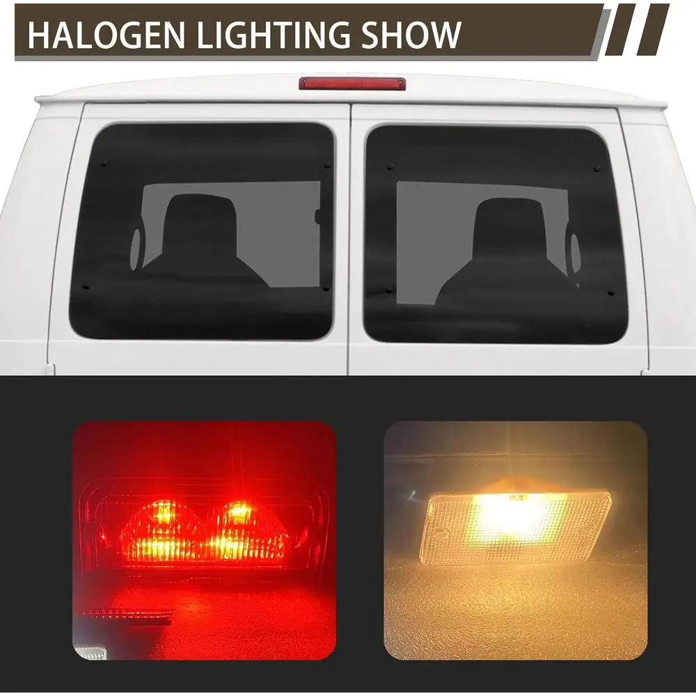 1992-2022 Ford E150-E550 Econoline High Mount 3rd Brake Light Replacement for 6C2Z13A613B, F2UZ13A613B, XC2Z13A613BA