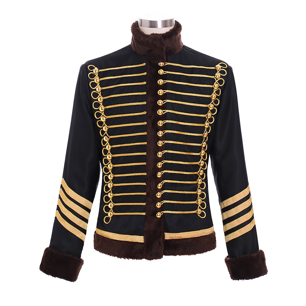 

Medieval Colonial Men's Military Uniform Jacket Costume 18th Century Victorian Men's Regency Outfit Retro Aristocrat Costume