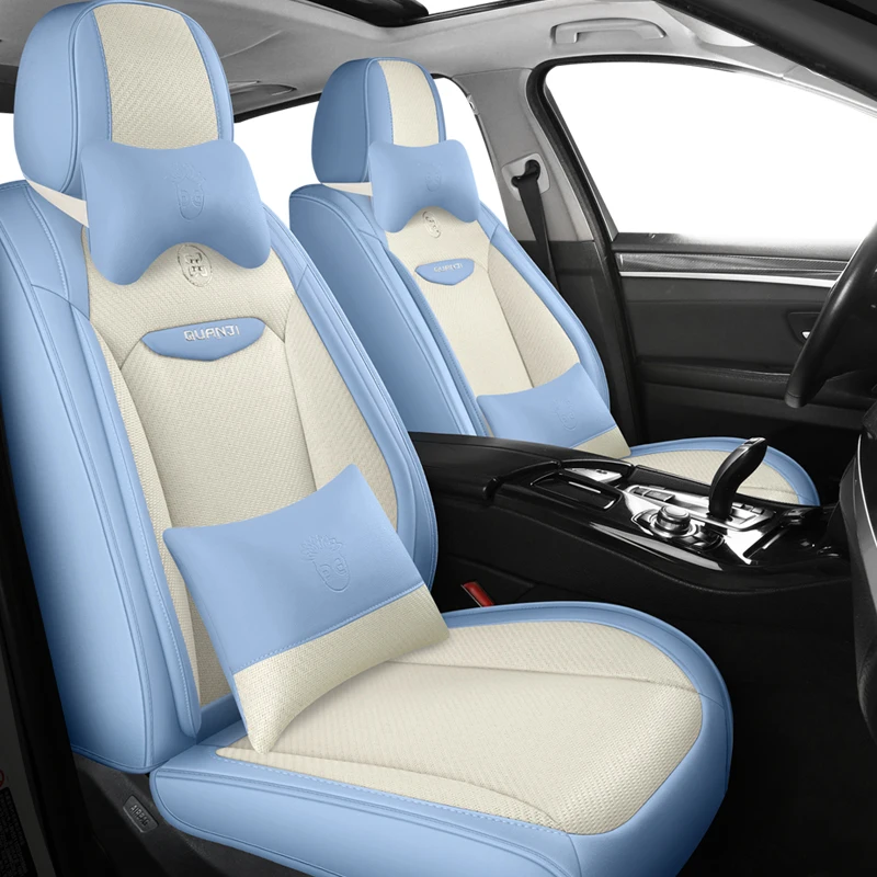 Motoptes covers Universal Car Seat Covers For 98% Sedan SUV Stylish Durable Flax Linen Cushion For Most 5 Seats Cars