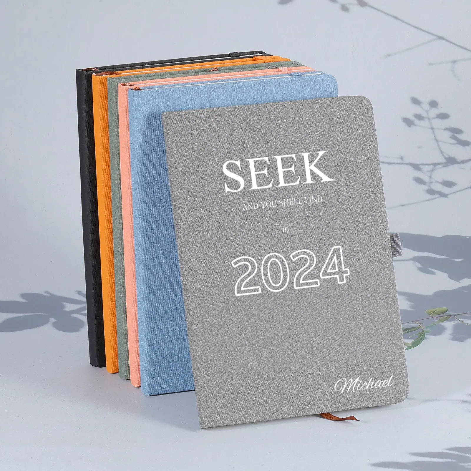 

SEEK AND YOU SHELL FIND IN 2024 Notebook Personalized Custom Name Initials Journal Gifts Notebook Anniversary Birthday Gifts