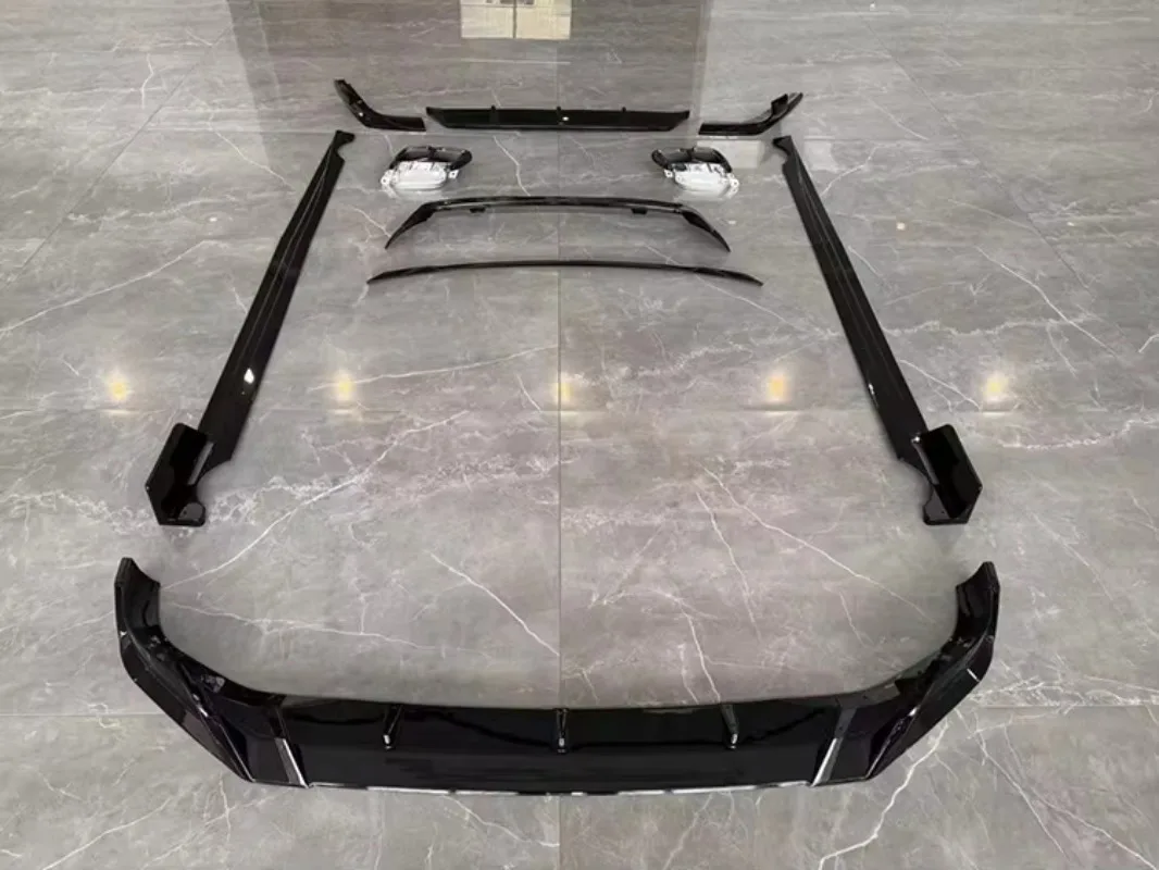 

X7 G07 LCI Aero Kits Glossy Black Rear Diffuser Side Skirts Front Lip Spoiler G07 LCI aero Kits with Exhaust Tips