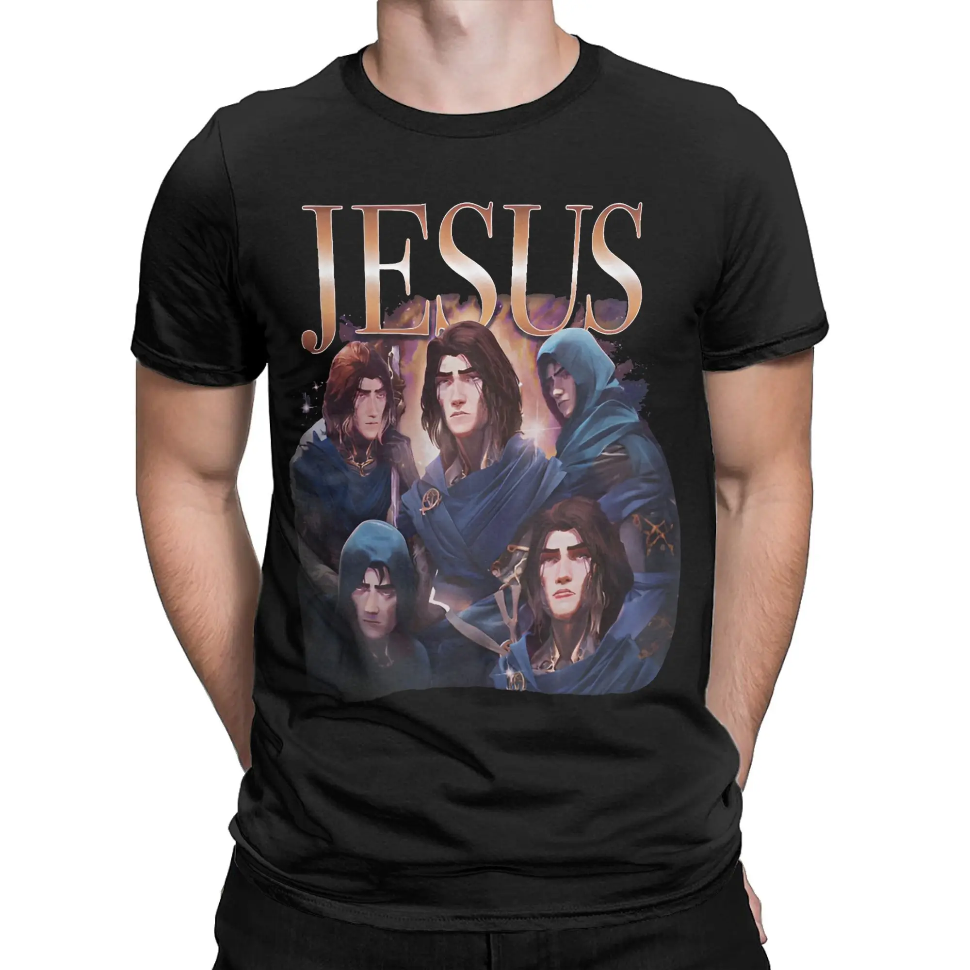 jesus arcane viktor game lover fans  Print T Shirts Men Women  Pure Cotton  Tee Shirt Clothing