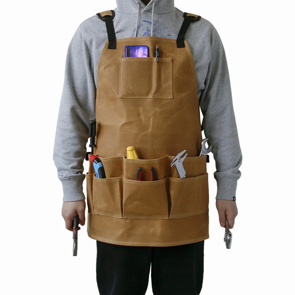 

1Pcs -Like Cooking Apron Khaki Waterproof Wear-Resistant Garden Apron for Home Kitchen Bbq Painting Crafts