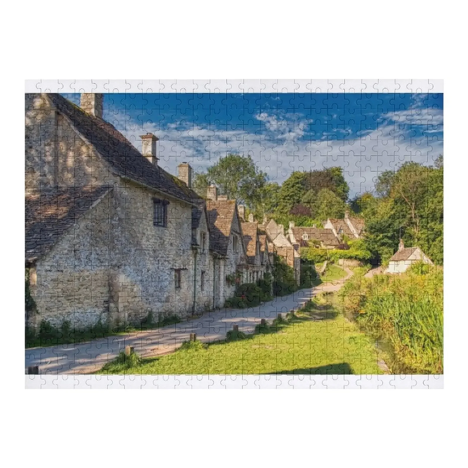 

The Weavers Cottages, Bibury, Cotswolds Jigsaw Puzzle Wooden Decor Paintings Anime Custom Photo Customized Gifts For Kids Puzzle