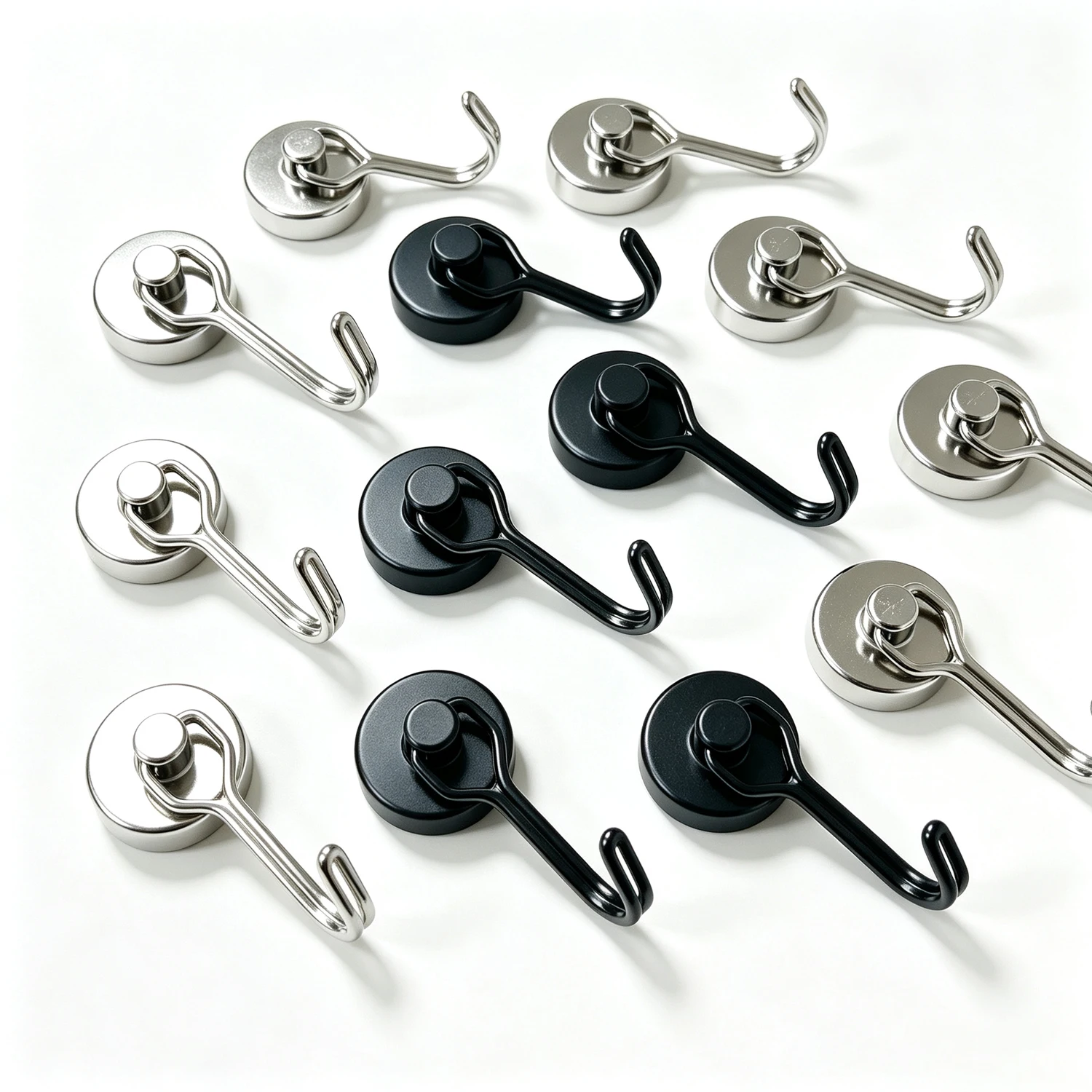 Strong Neodymium Magnets Hooks Holder Multi-Purpose Heavy Duty Magnetic Hook Hanger Organization Storage For home office