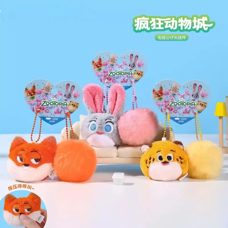 Mignon Disney Zootopia Judy Nick criant en peluche poupée porte-clés dessin animé sac à dos pendentif fermeture éclair décoration jouets en peluche cadeau d'anniversaire
