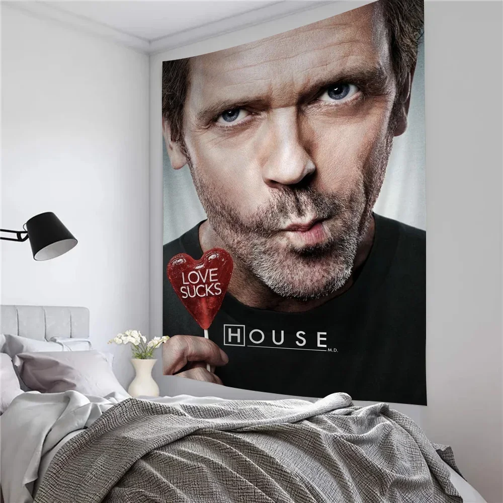 House MD TV stampato grande arazzo da parete Art Science Fiction Room Home Decor Decor coperta