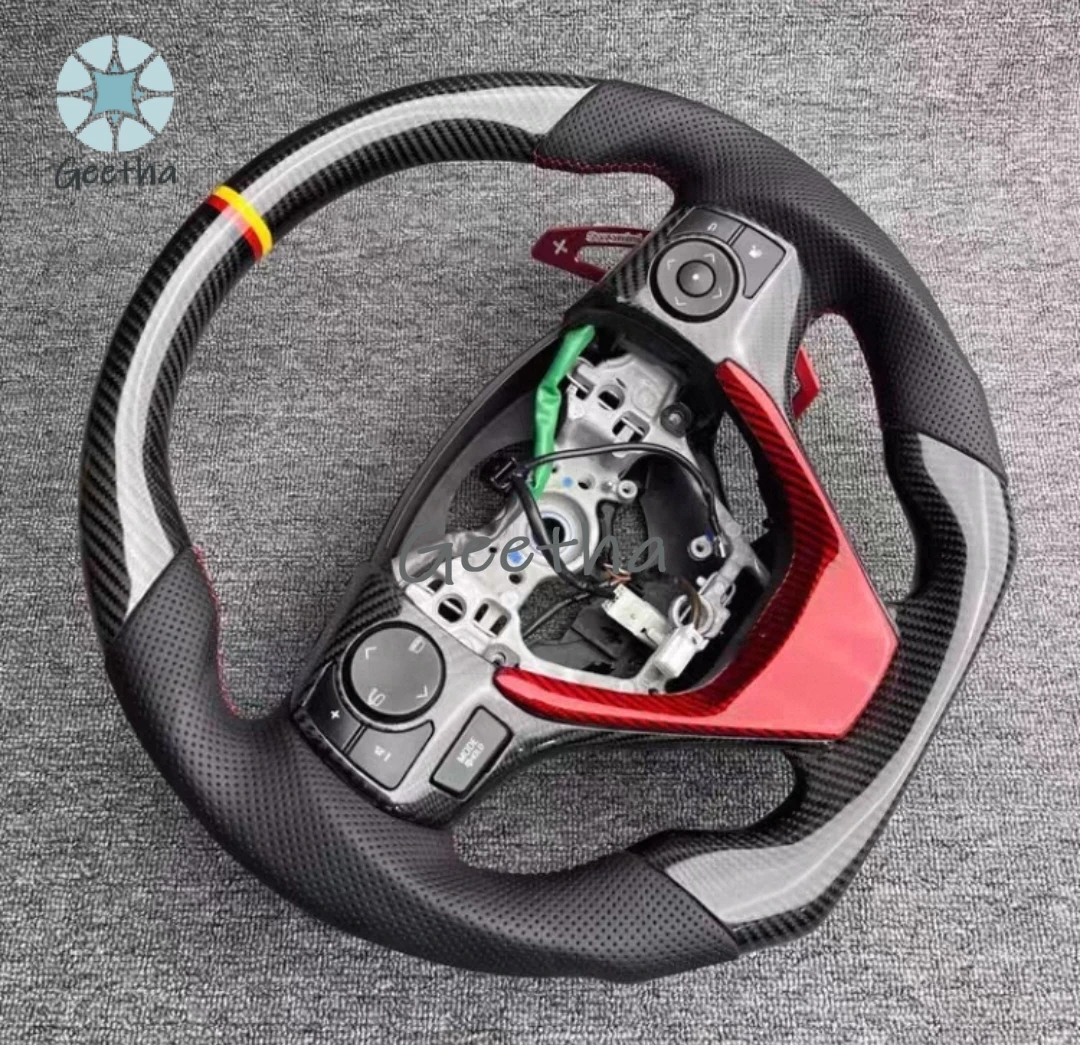 

For High Quality for Toyota Corolla RAV Levin Racing Sports Carbon Fiber Leather Steering Wheel Assembly Modified Upgraded