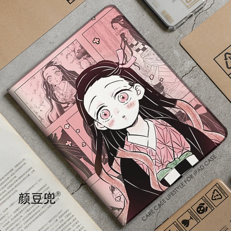 Kamado Nezuko Anime etui na iPada 10.2 7th 8th Air 2 3 Mini 1 2 3 4 5 Case luksusowy silikonowy futerał na iPad Air 4 5