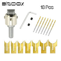 Binoax 18Pcs Wooden Beads Drills Bit Knife Set 14-25mm Carbide Bit Ball Blade Wooden Bead Maker DIY Wood Ball Woodworking Tools