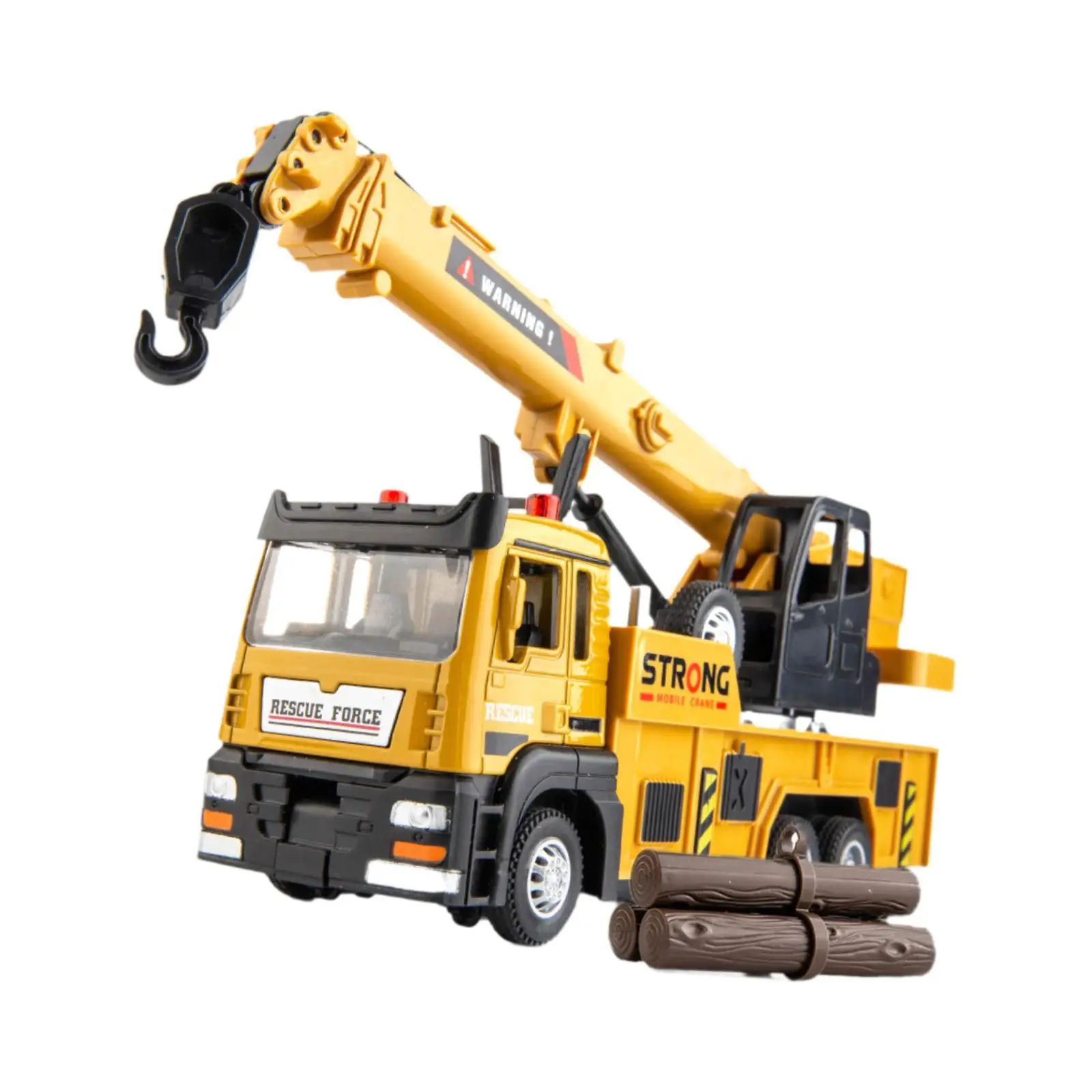 Crane Truck Moveable Parts Friction Powered Crane Machine Tow Truck for Kids Children 3 4 5 Year Old Boys Girls Indoors Outdoors