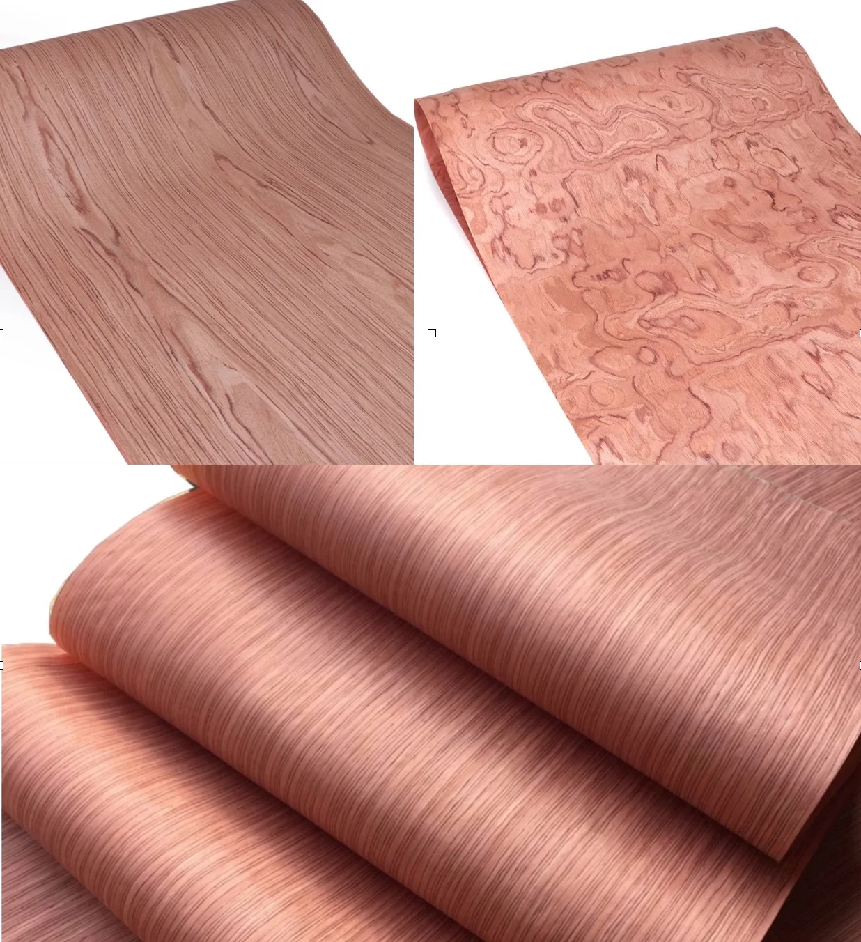 Length:2.5meters width:58cm Thickness:0.25mm Technology Red Rose Wood Veneer Pear Straight Grain Wood Peel