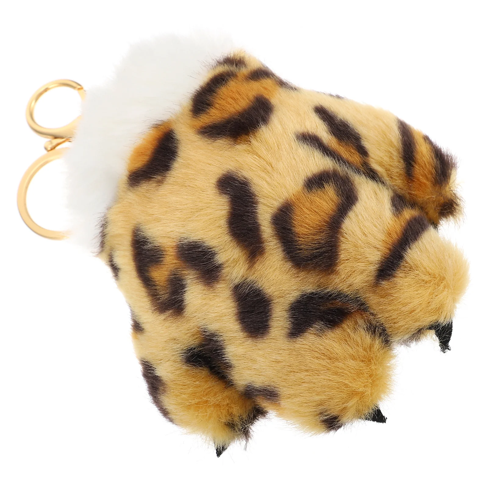 Porte-clés patte d'animal, 1 pièce, pendentif griffes simulées mignonnes pour chambre d'enfants, décor suspendu, joli pendentif griffe en peluche de tigre de dessin animé