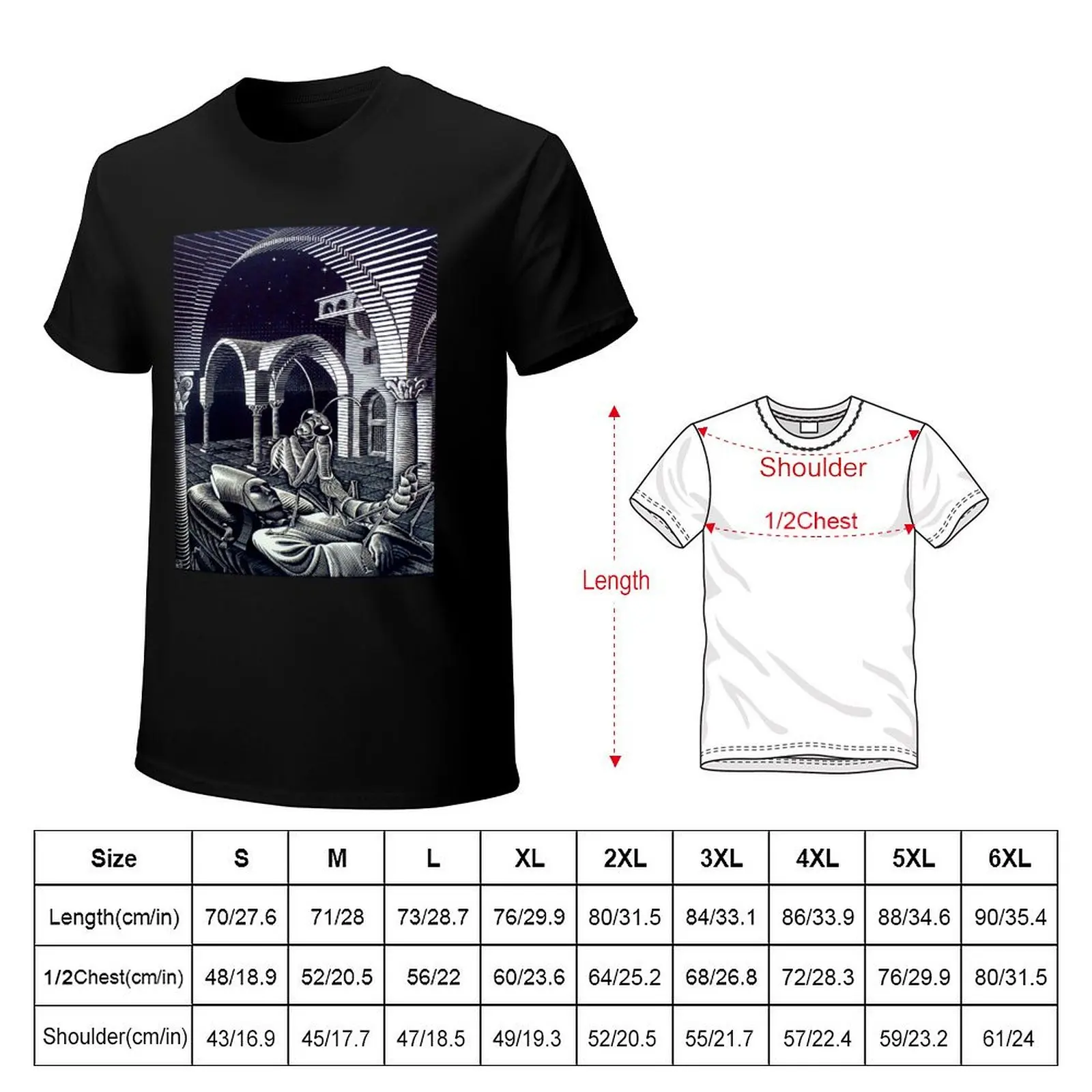 M.C. Escher - Relativity T-Shirt Graphic Print Short Sleeve T-Shirt