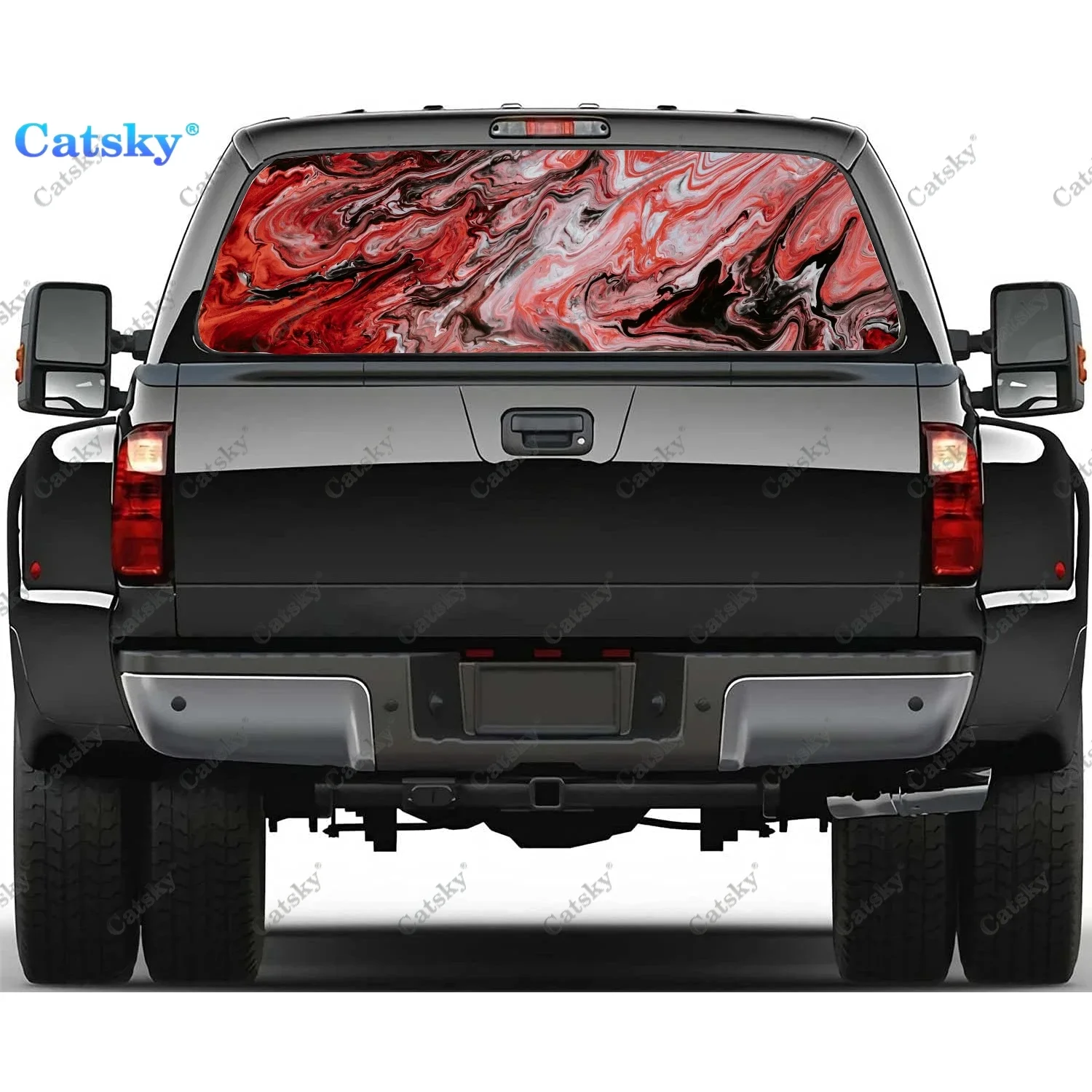 

Acrylic Design Rear Window Decals for Trucks,Pickup Window Decal,Rear Window Tint Graphic Perforated Vinyl Truck Stickers