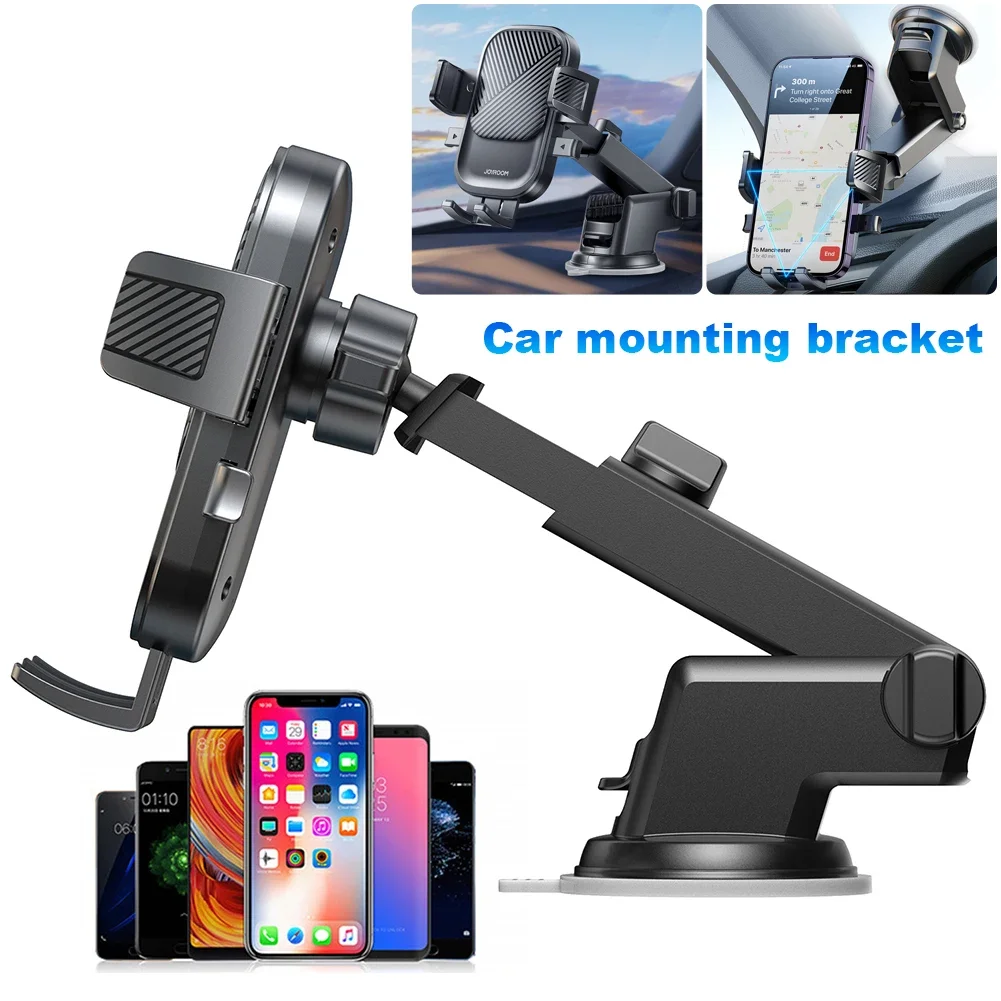 Mobile Phone Stand Sucker 360 Rotating Car Navigation Bracket Dashboard & Windscreen Phone Holder for 4.7-6.8 Inch Smartphones