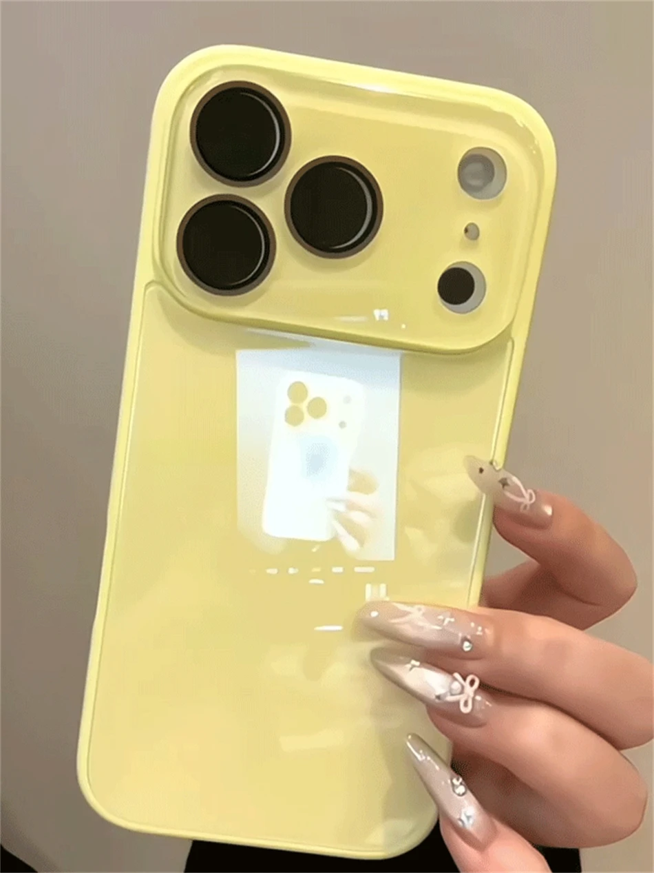 Luxuriöse Kamera-Schutzhülle aus gehärtetem Glas in Bonbonfarben für iPhone 15 16 17 18 Pro Max, stoßfest, weicher Rahmen, glatte harte Abdeckung – Detail 18