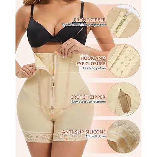 Imagen 2 del producto AfruliA púrpura Fajas Colombianas faja BBL pantalones cortos corsé entrenador de cintura delgada alta compresión moldeador de cuerpo Control bragas levantador