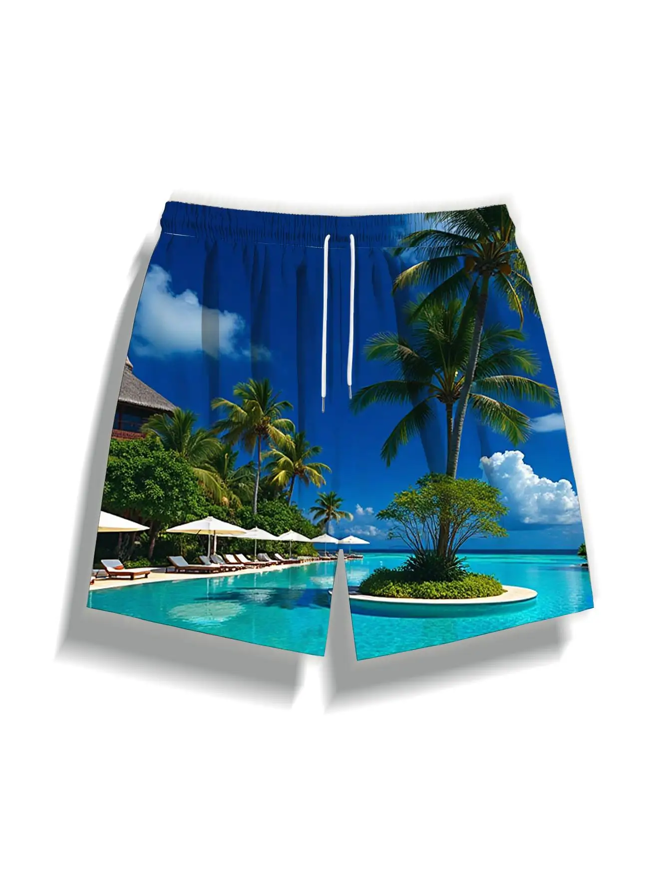 1pcs Men's Short swim trunks2026 Summer 3D Printed Short sleeve Breathable Quick drying New pants sweatpants Polyester running