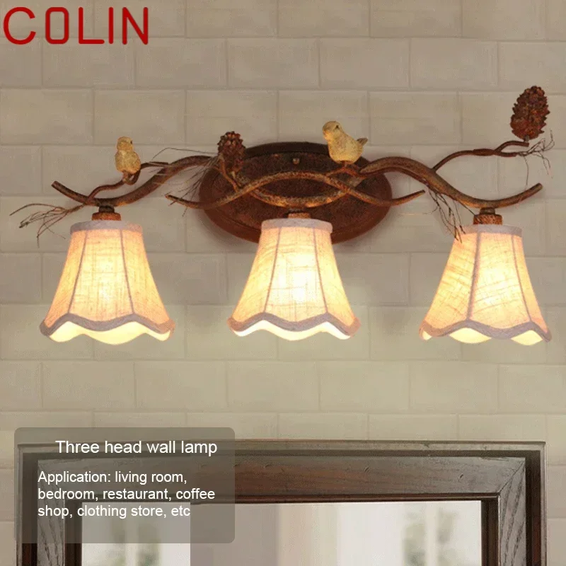 COLIN Moderne Retro Wandleuchte Lampe LED Kreative Vogel Dekor Spiegel Licht Für Zuhause Wohnzimmer Schlafzimmer Nacht Korridor