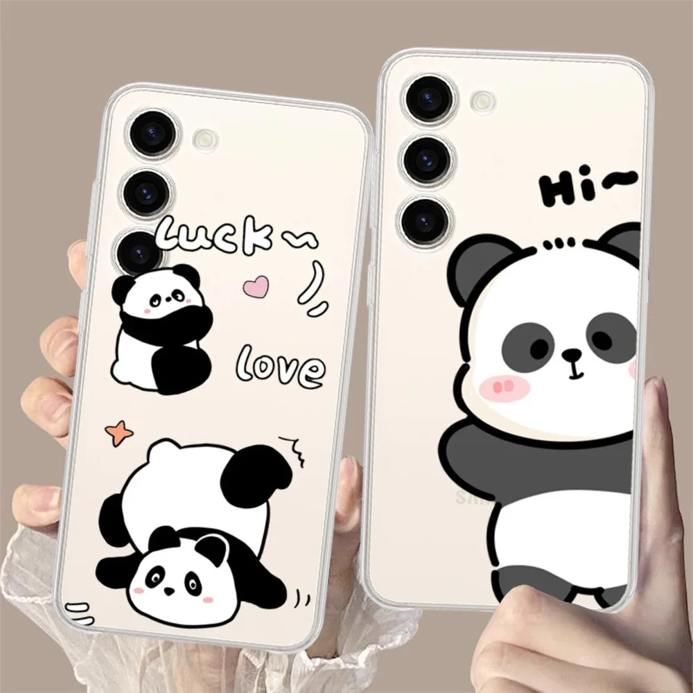 cartoon China Panda Phone Case for Samsung Galaxy S8 8S G950F G950 A91 A80 A73 5G A72