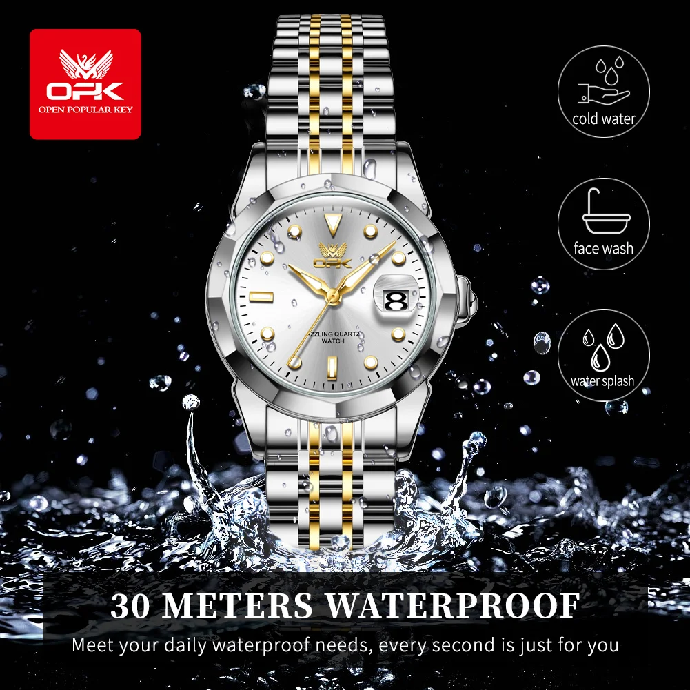 OPK 8170 Watches For Men Classics Fashion Original Quartz Wristwatch Waterproof Luminous Automatic Watch Date Reloj Hombre